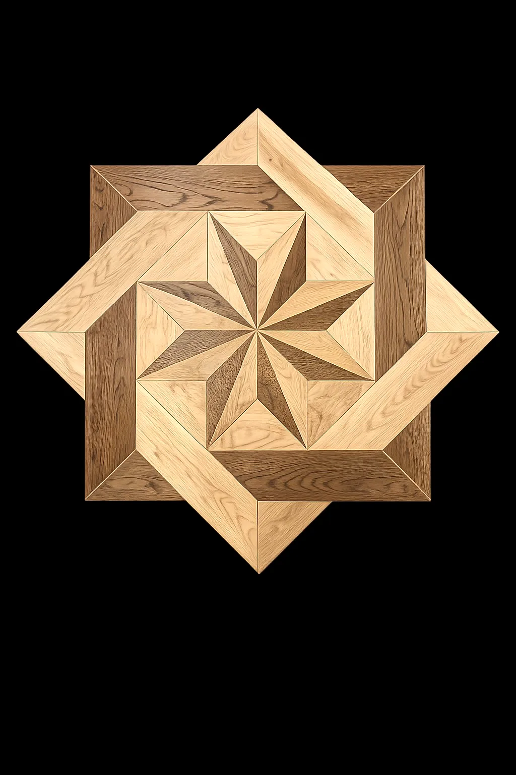 Bespoke oak star panel — Timberzone Studio bespoke parquetry