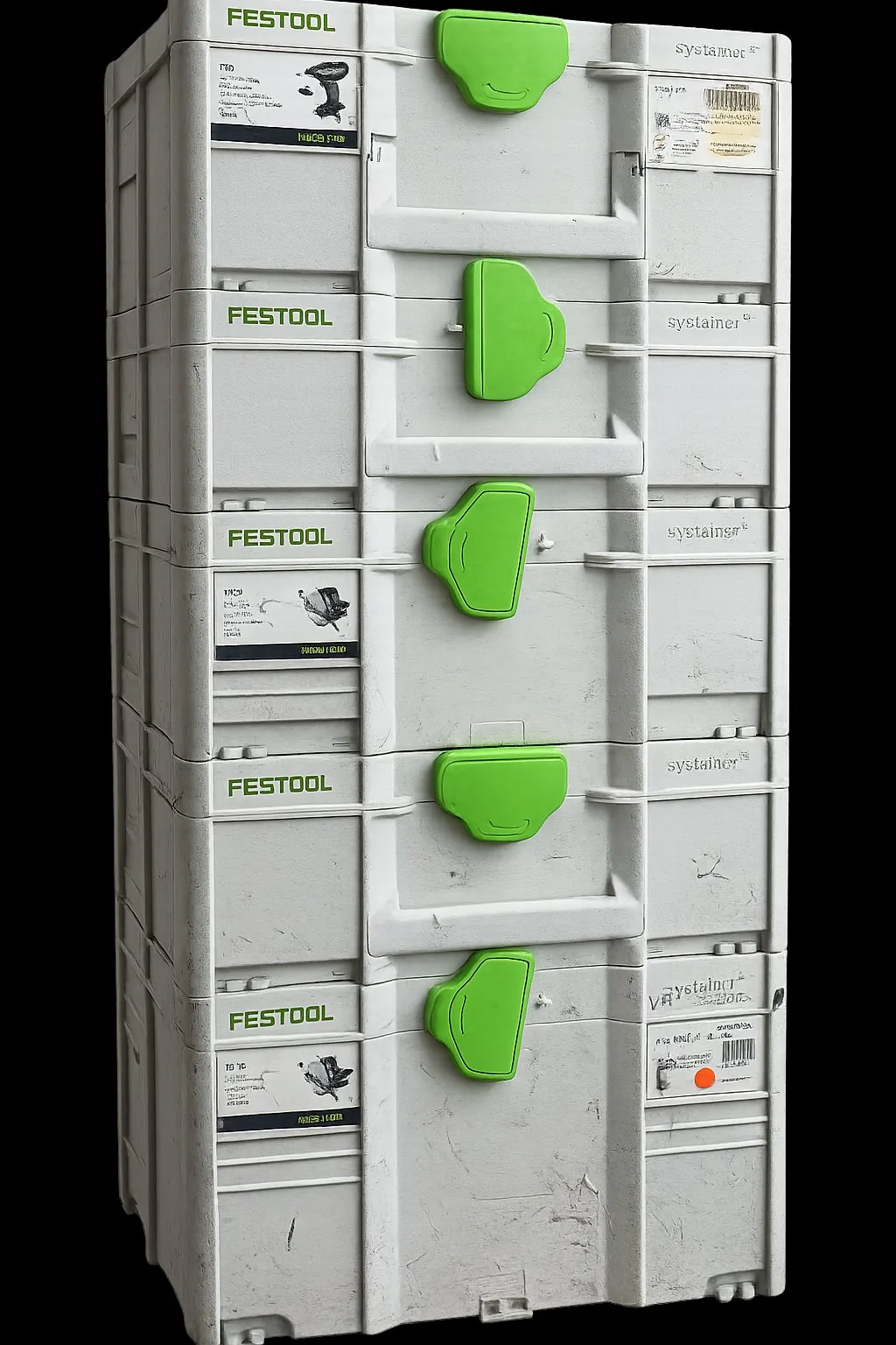 Festool Systainer tool stack — the kit a Timberzone Studio installer arrives with